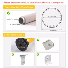Zigbee Blinds Motor For 38mm Shade Tube