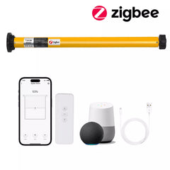 AM25-ES-EZ 電動窓シェードモーター 1.5インチ(38mm)/1.75インチ(43mm) シェードチューブ用 Alexa・Google Home対応