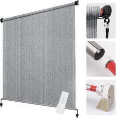 Motor Rolante Coolaroo, para Cortinas Externas Coolaroo, Compatível com Tubo de Cortina de 38mm, Kit de Motor Alimentado a Bateria Recarregável com Controlador