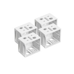 Soporte para riel de persiana, mini soporte de montaje para caja de perfil de persiana horizontal de imitación madera con lamas de 25 mm de ancho (4 unidades)