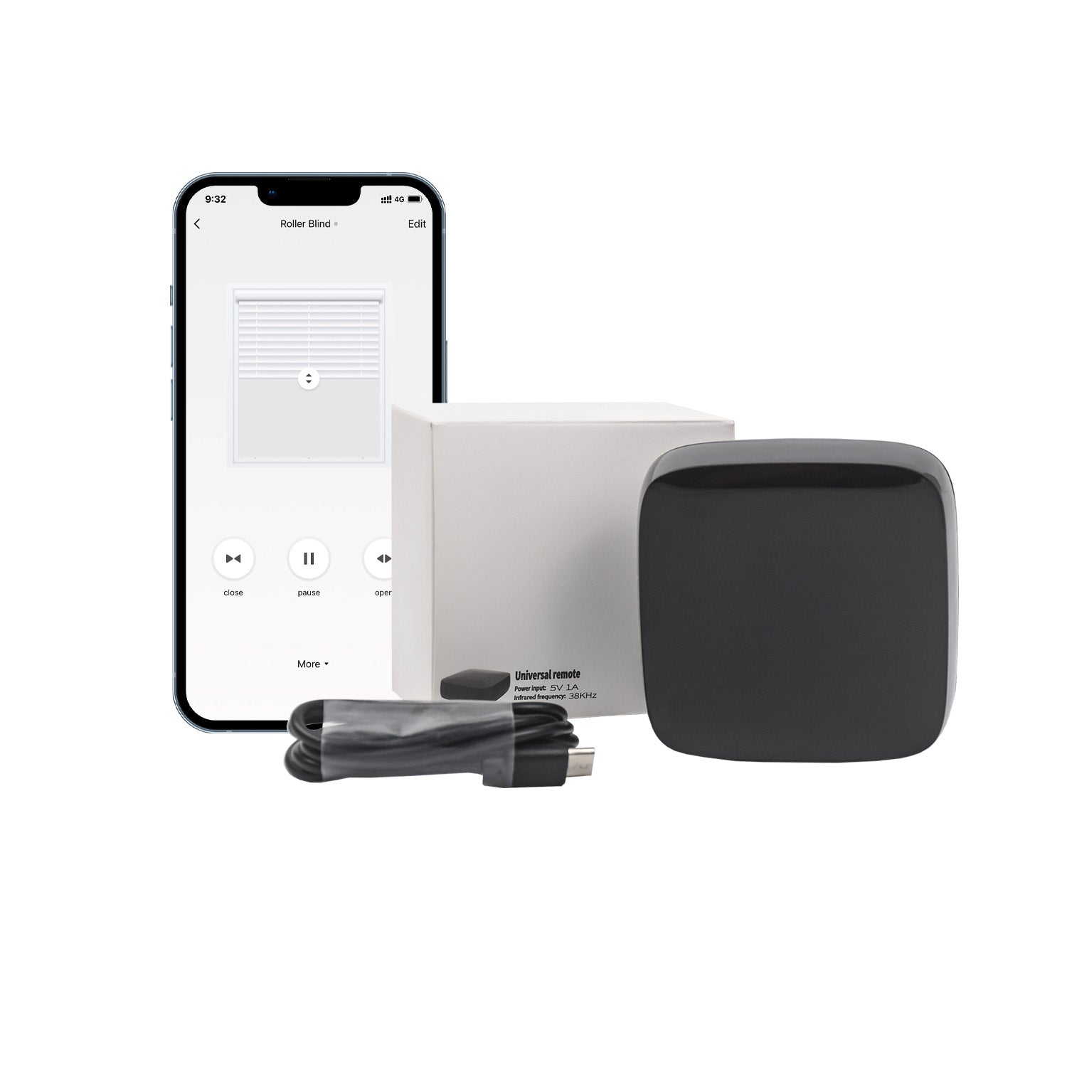 RF Transmitter Bridge to WIFI, Roller Shade Motor RF hub, Remote Control hub Work with Alexa, Google Home.