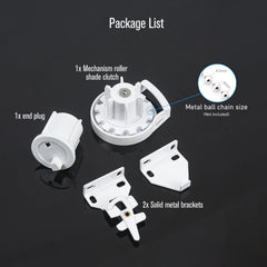 Juego de soportes para persianas enrollables Rollease RB360 (1 par) Soportes serie R para embragues R3 y R8, persianas enrollables