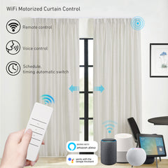Automatic Curtain Opener,Motorized Curtain Track,Smart Curtain Rods With Remote,Automated Window Treatments Work With Alexa,GoogleAssistant