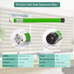 DM25DS Remplace EL-4280-1230, EL-4260-1250, EL-4280P, EL-4270P Store Enrouleur Electrique pour VR 12V | Stores de Remplacement pour VR 30mm
