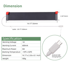 Solar Panels Charger 5 Volt Type-C for Window Shade,Smart Doorbell,Solar LED,Phone Charger.