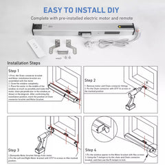 Electric Skylight Actuator - Automatic Window Opener with RF Remote, 110-240V Hard-Wired, 16" Adjustable Stroke for Awning, Hopper, and Attic Vents (600N/130lbs Thrust)