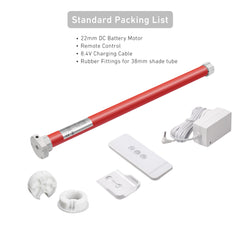 Motor Rolante Coolaroo, para Cortinas Externas Coolaroo, Compatível com Tubo de Cortina de 38mm, Kit de Motor Alimentado a Bateria Recarregável com Controlador