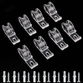 Clear Curtain Cord Hooks - 8 Pack Crystal Positioning Clips for Blinds & Shades (50mm)