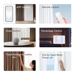 Matter over Wi-Fi Smart Curtain Motor Pair Panel Track Smart Home Electric Rail Work with Alexa Google Assistant Apple Homekit SmartThings