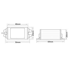 DC to DC 24V to 12V/2A converter device, input DC 17-58V output 12V, low voltage converter