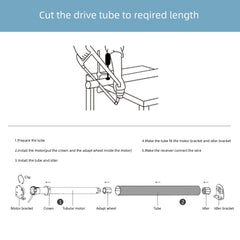 Roller Shades Tube,1-1/8" (28mm) Aluminum Tube,Roller Blinds Tube - 1 PCS