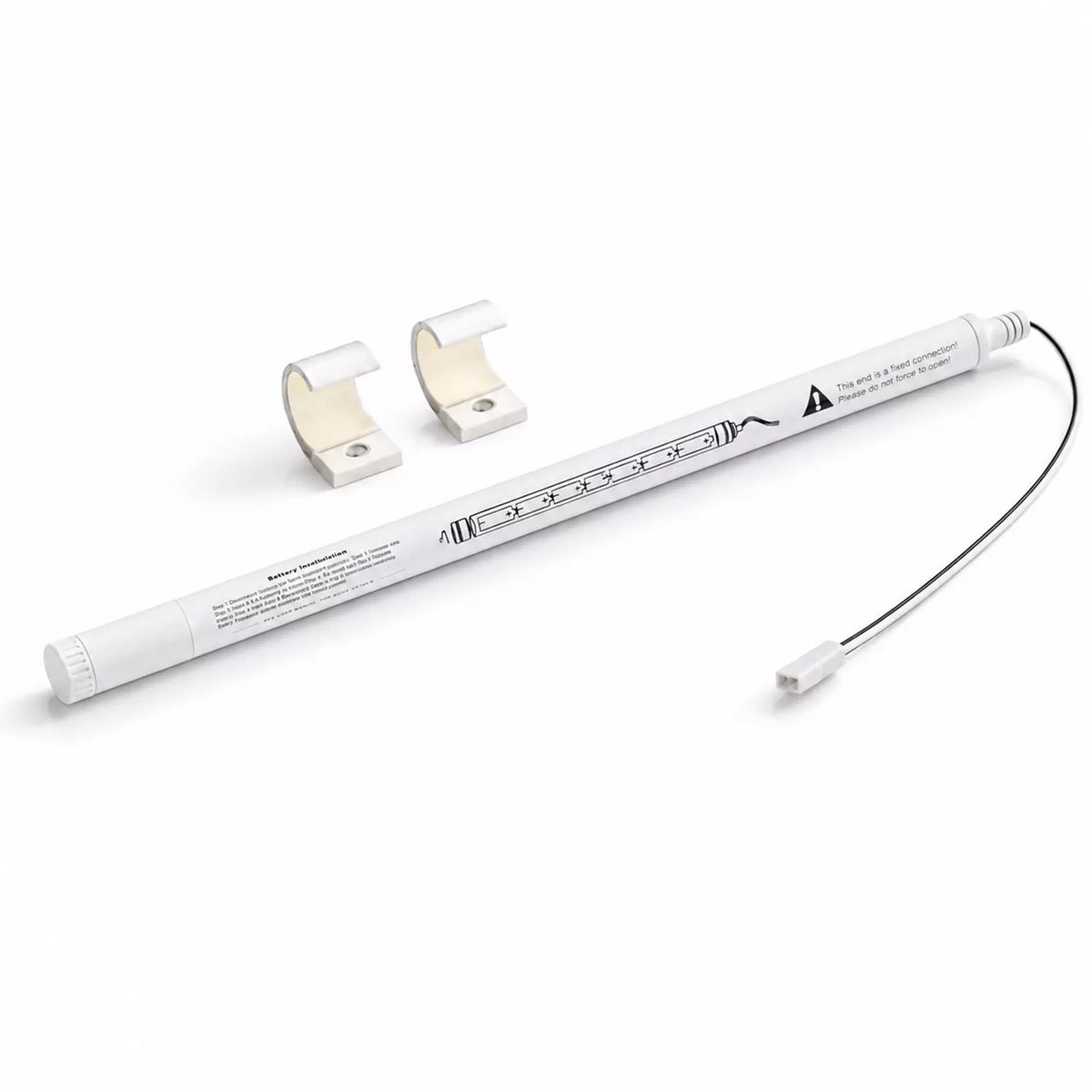 Replacement Battery Wand for Motorized Shades, 8 AA Battery Pack with JST 2-Pin Connector, External Battery Tube for Roller, Roman & Cellular Blinds
