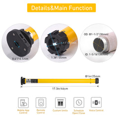 Motor para persianas AM25-ES-E: Kit de motor con batería recargable de 8,4 V