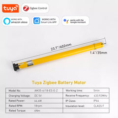 Electric Retractable Patio Screens Motor，AM35 Zigbee Screens Motor，Rechargeable, High Horsepower, Solar-Powered Patio Screens Motor