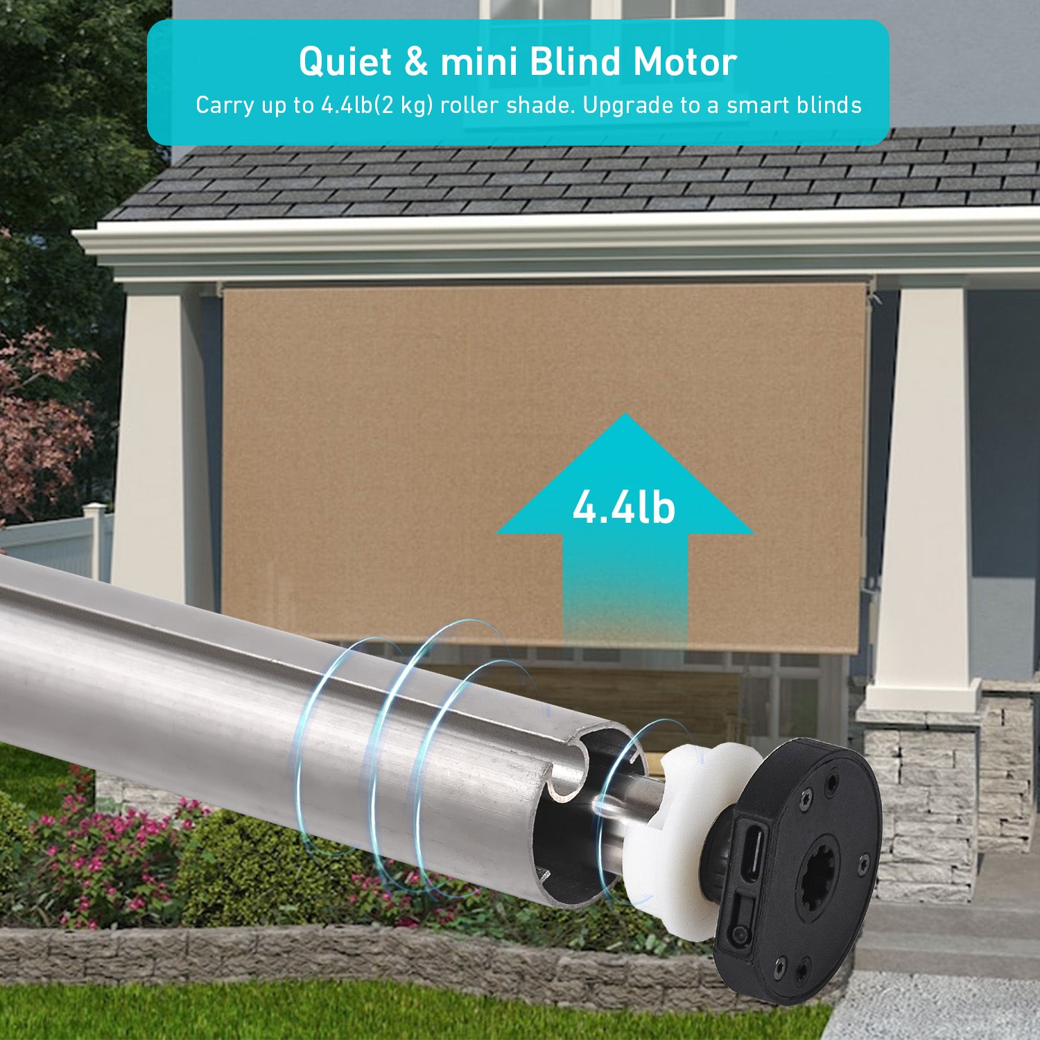 add-a-motor patio umbrella motor with touch-switch & remote control Electric Sun Shades Outdoor Motor Kit for Coolaroo Shade Screen, Coola – RollerHouses