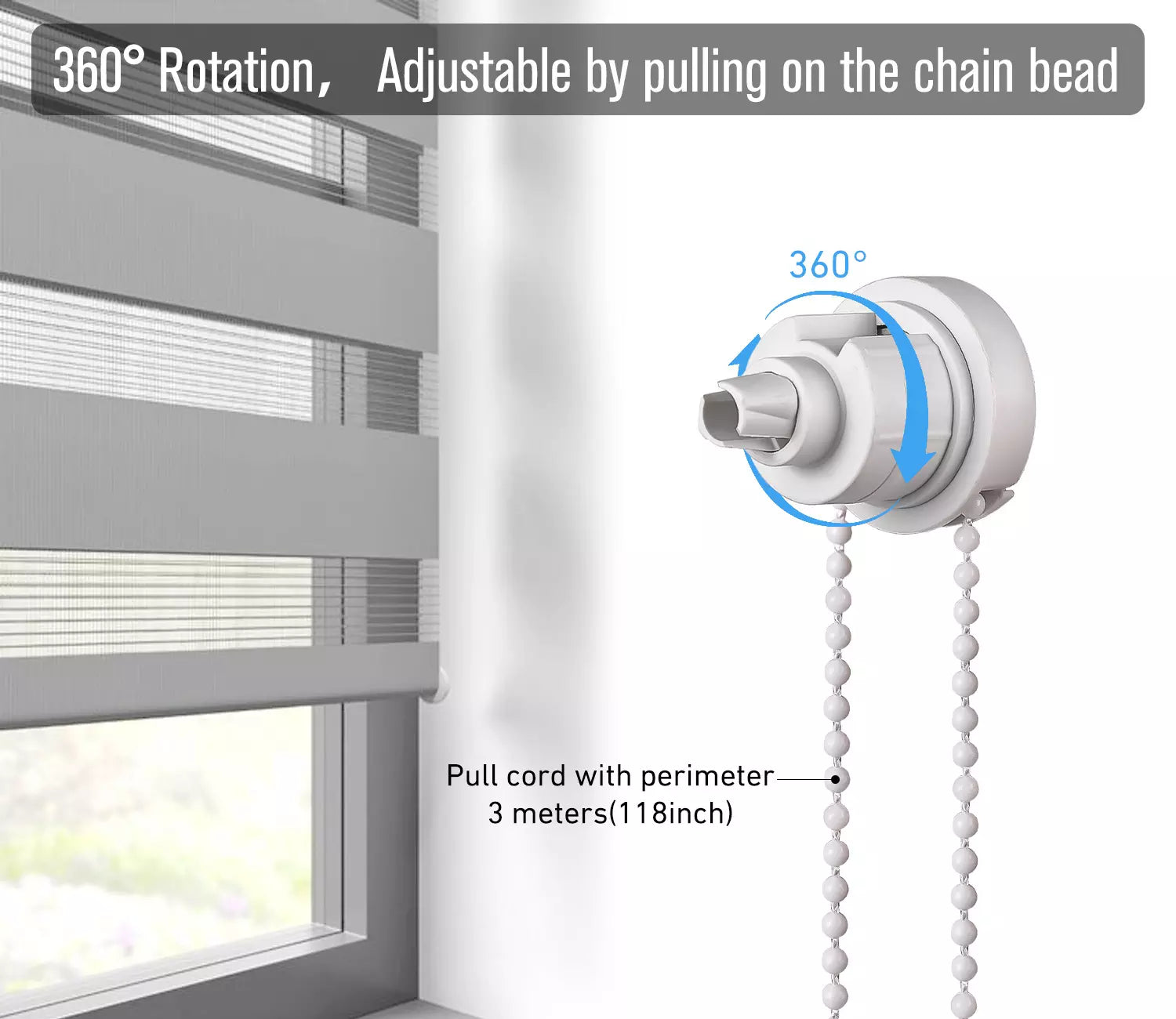 Blind Rope Inch Clutch Universal Roller Blind Clutch Kit for 32mm (1-1/4 inch) Shades - Heavy ...