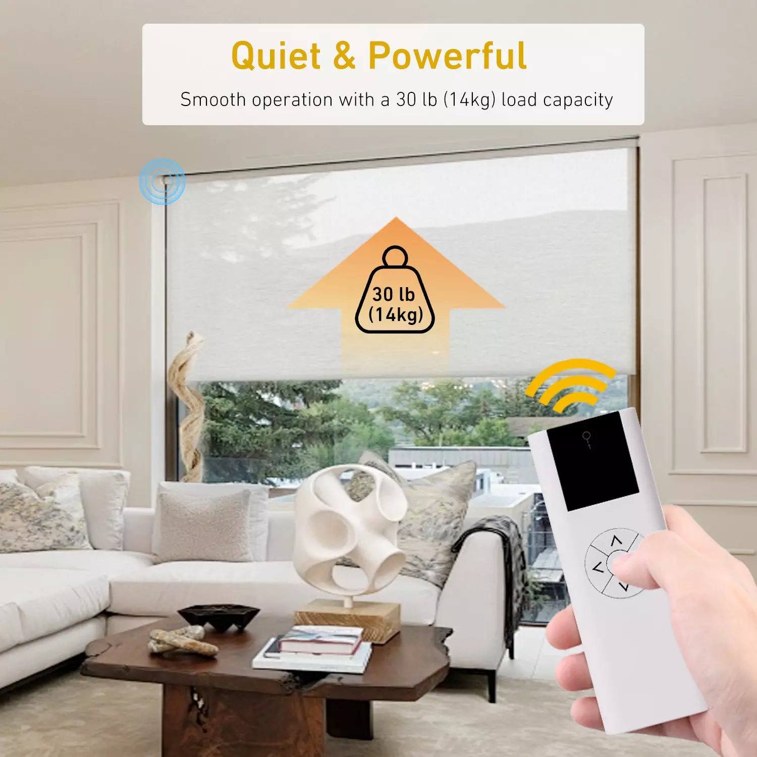Electric Retractable Patio Screens Motor，AM35 Zigbee Screens Motor，Rechargeable, High Horsepower, Solar-Powered Patio Screens Motor