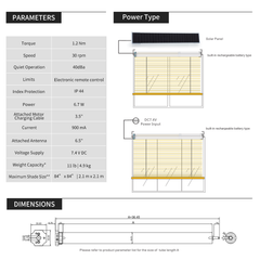 AM25 Blinds Motor: Rechargeable Battery Motor kit.