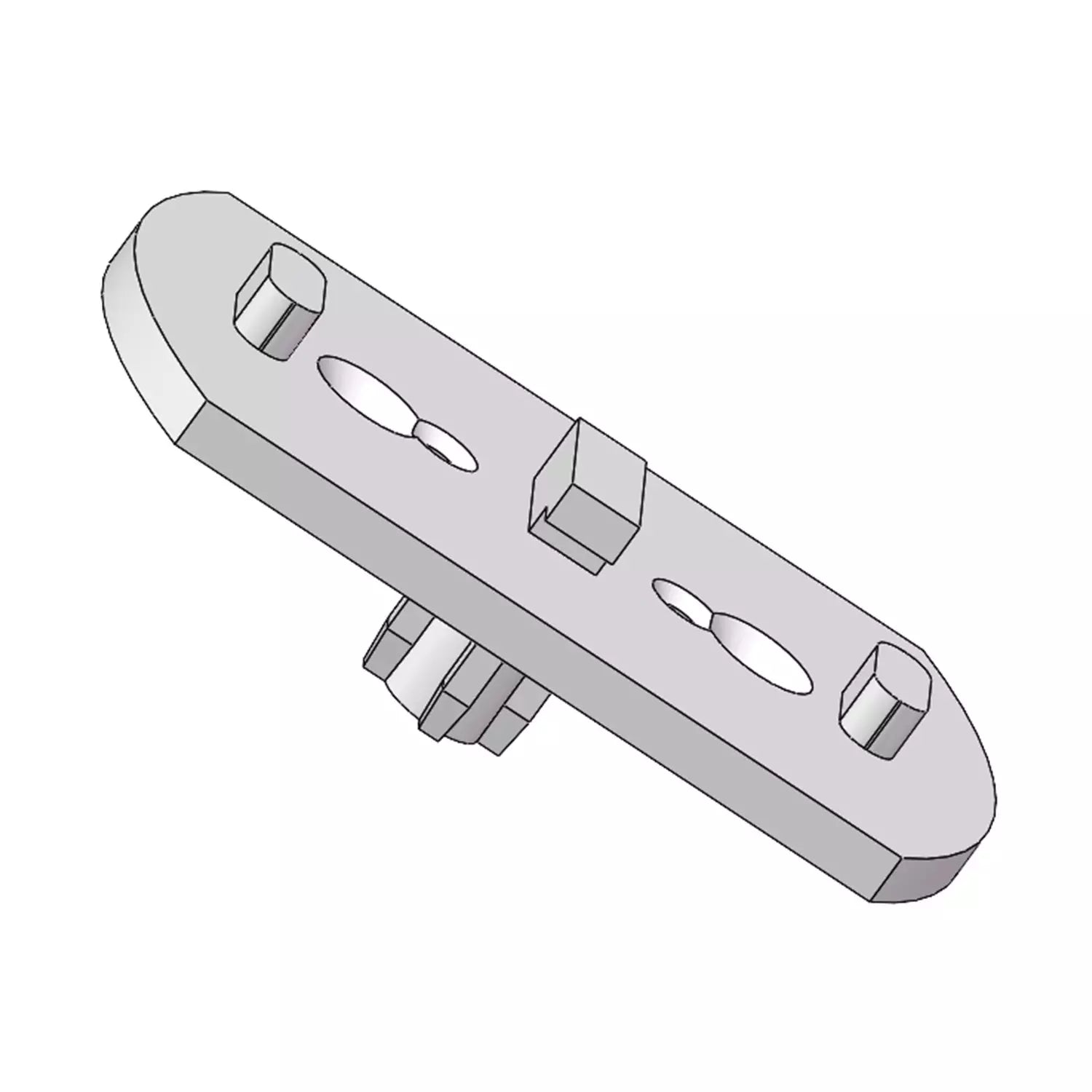 Roller Blind Bracket Adapter Plates Big, Spacing 49mm Mounting Plates for Electric Blind Motor