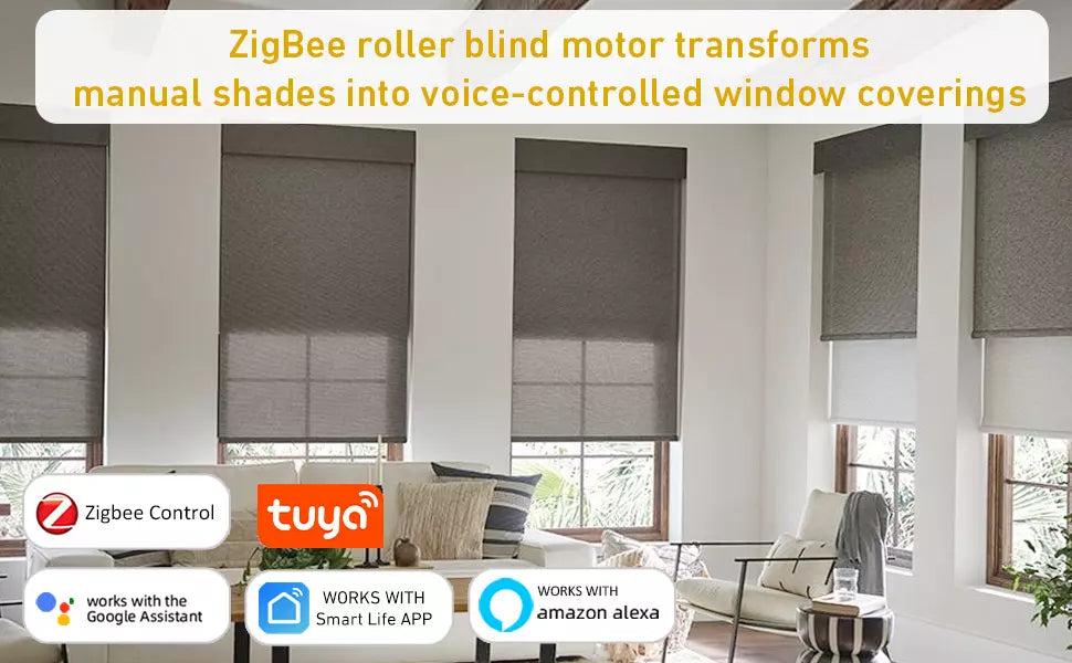 Electric Retractable Patio Screens Motor，AM35 Zigbee Screens Motor，Rechargeable, High Horsepower, Solar-Powered Patio Screens Motor