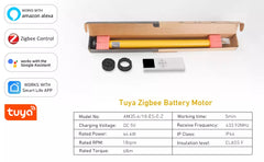 Electric Retractable Patio Screens Motor，AM35 Zigbee Screens Motor，Rechargeable, High Horsepower, Solar-Powered Patio Screens Motor