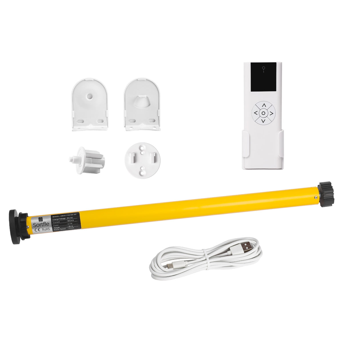 Motor para persianas AM25-ES-E: Kit de motor con batería recargable de 8,4 V