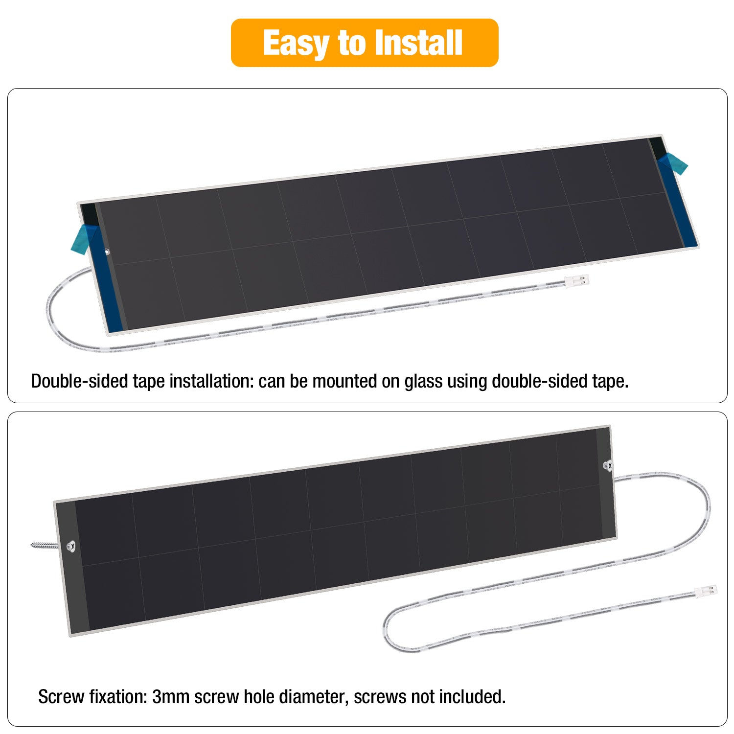 12V/6W Solar Panel for Electric Roller Shutters，Pergola Screen，Motorized Blinds, LED, Ring Camera. Max 16.8V Solar Charger, JST, DC5.5*2.1, DC3.5*1.35 Port