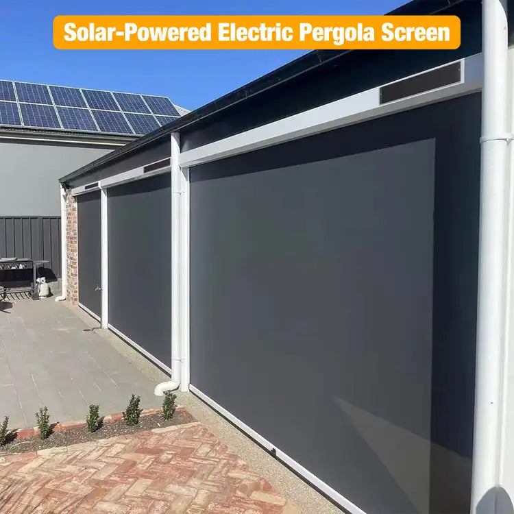 12V/6W Solar Panel for Electric Roller Shutters，Pergola Screen，Motorized Blinds, LED, Ring Camera. Max 16.8V Solar Charger, JST, DC5.5*2.1, DC3.5*1.35 Port