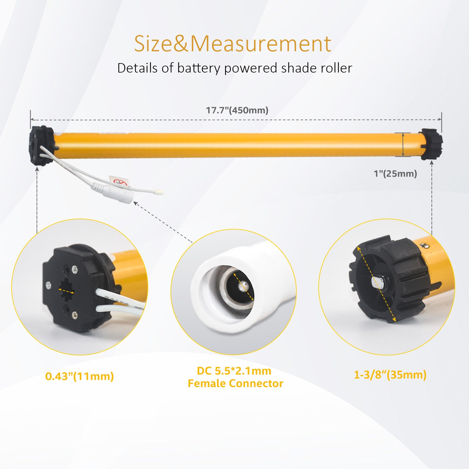AM25 Blinds Motor: Rechargeable Battery Motor kit.